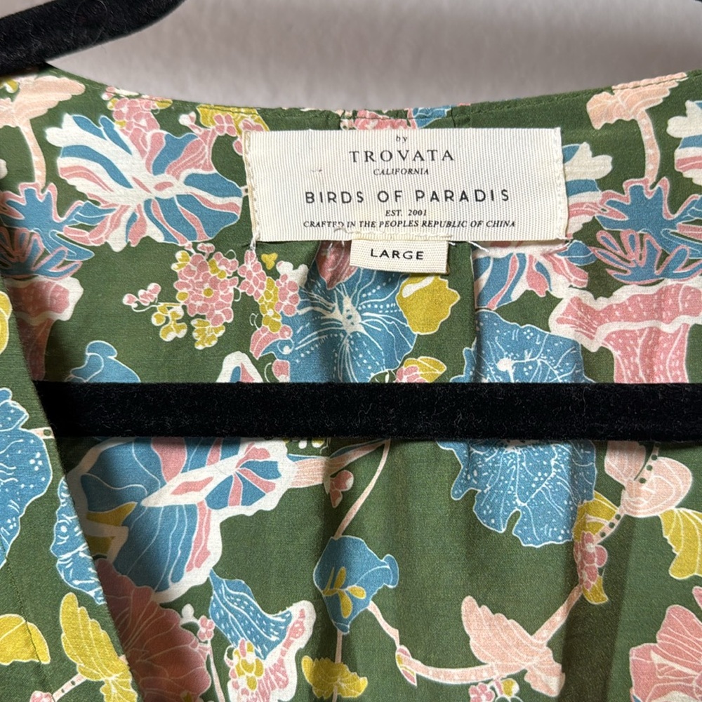 Birds of Paradis by Trovata Ainsley “B” in Spring Tendril Green Floral Dress - Picture 6 of 9